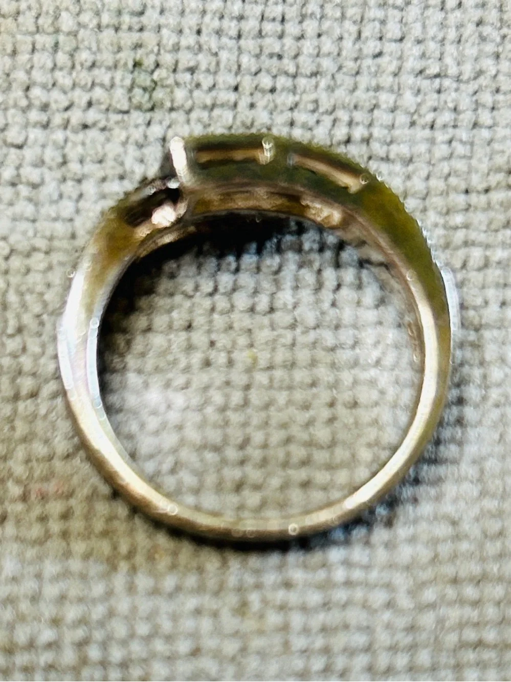 Ring, 925 sterling silver vintage art deco marcasite bypass ring.